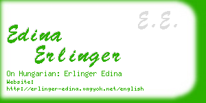 edina erlinger business card